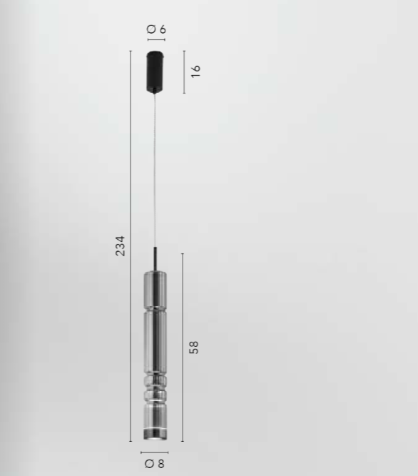 Sospensione LED in metallo con diffusore in vetro soffiato FUME' 8W 800LM 3000°k Sospensione LED in metallo con diffusore in vetro soffiato FUME' 8W 800LM 3000°k